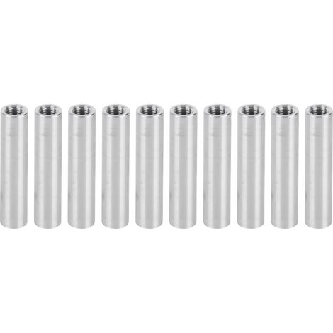Lot de 10 entretoises de fixation à filetage femelle rond en alliage d'aluminium, M4 x 0,7 mm, longueur 30 mm