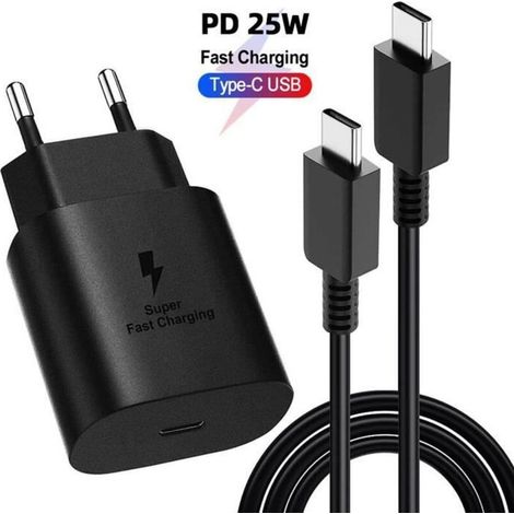 Chargeur - 25W - USB Type C - Charge Rapide - Câble 1m Inclus (1/4)