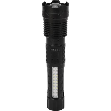 Leistungsstarke COB-LED-Taschenlampe, USB-aufladbar, wasserdicht (IPX4), Außenbeleuchtung, 800 Lumen weißer Laser (1/5)