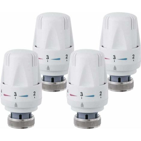 Lot de 4 Tête Thermostatique, M 30 x 1,5 Tête de Remplacement de Vanne de Radiateur, Robinet Thermostatique Radiateur (1/5)