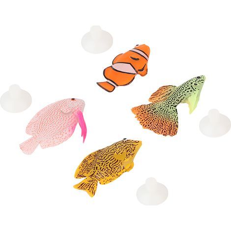 4PCS Aquarium Fish Tank Lumineux Silicone Artificiel Faux Poisson Paysage Ornement Décoration Accessoire (1/5)
