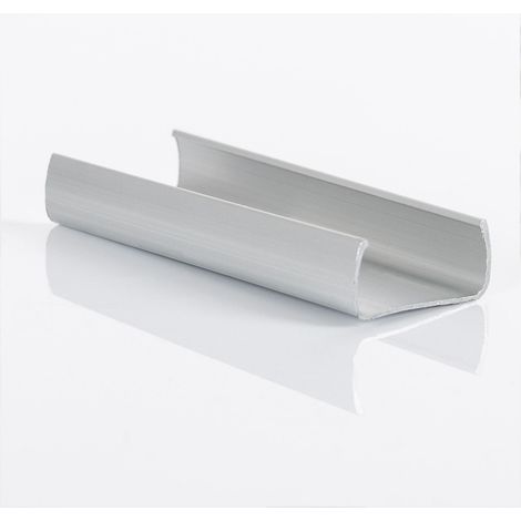 Befestigungsclip aus Aluminium für LED-Streifen Neon 7.5W/m 220V AC 100 LED/m Halbrund IP67 nach Mass Schnitt alle 100 cm Silber
