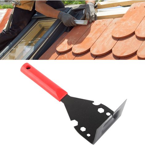 Escobilla de goma compacta multifuncional de acero inoxidable para suelos, puertas y revestimientos de paredes (555 g, 27 cm) – Roja (1/5)