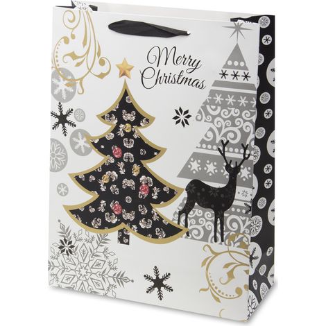 Sac cadeau de Noël en papier 40x30x12