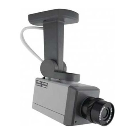 LIFEBOX lot de 2 Caméras factices motorisées avec détecteur de mouvement et LED rouge clignotante pour dissuader les voleurs (1/5)