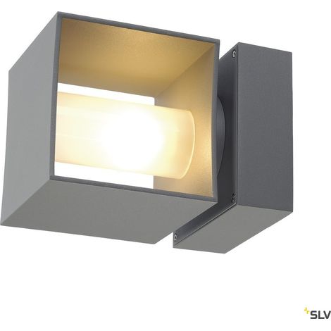 Appliques extérieures SQUARE TURN applique extérieure gris G9/QT14 42W max IP44 - SLV 1000335