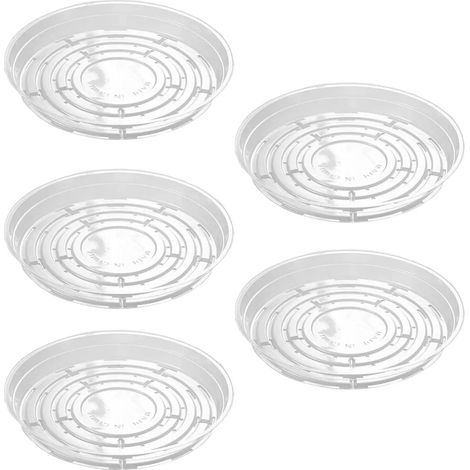 Plateaux transparents pour pots de fleurs 5 bases en plastique par paire (1/2)