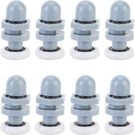 Roulette Porte Coulissante Douche, Rouleau de Porte de Douche, Coureurs de Porte Douche Coulissant Piste Roulement Salle Bains pour Pièces de Fixation De Pièces De Rechange(20mm) (1/4)