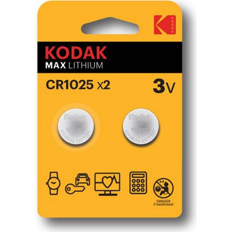 Batteria Kodak Max Lithium cr1025 3V 2pz Litio Bottone DL1025 (1/2)