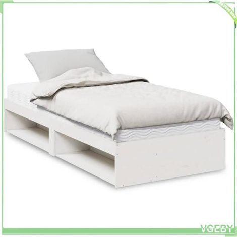 Lit de jour (méridienne) - 7291712442001 - 90x200 cm - Bois de pin massif - Matelas mousse PU 22D (1/5)