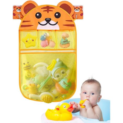 Filet de rangement tigre pour jouets de bain, jouets de bain, organisateur, filet de bain pour enfants, organisateur de jouets de salle de bain (1/5)