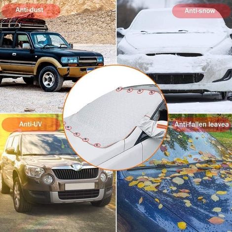 Frostschutz für Windschutzscheibe und Frontscheibe, Sonnenschutz fürs Auto, universelle Thermoabdeckung für die Windschutzscheibe, Winterabdeckung fürs Auto, Regen- und Schneeschutz (1/5)