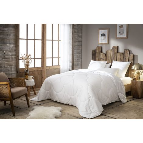 Couette Douceur Infinie Chaude Enveloppe Microfibre Effet Peau de Pêche Lavable en Machine Garnissage 400g/m² 140 x 200 cm (1/5)