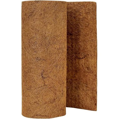 Rouleau de Doublure en Coco, 100% Naturel Doublure Coco Tapis épais en Fibre de Coco Doublure de Feuille de Noix de Coco pour Planteur Fenêtre Boîte Panier de Fleurs Jardin Tapis pour Animaux