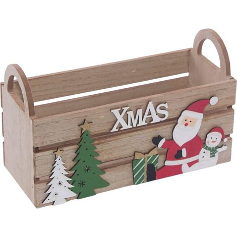 Bac de Noël en sapin, 24 x 10 x H. 14 cm (lot de 3) (1/2)