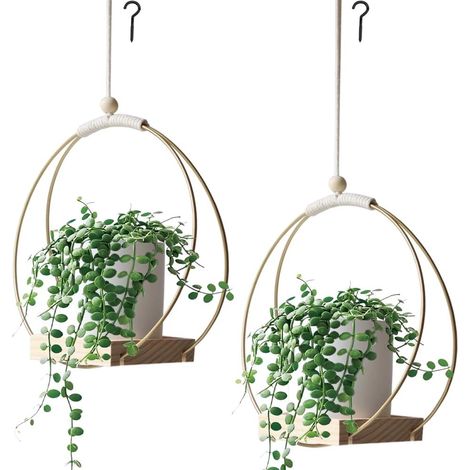 paquets de plante suspendue avec base porte pot fleurs décoratif plantes pour la décoration (1/5)
