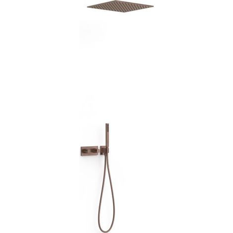 Kit robinet thermostatique encastré 2 voies pour douche B-system Volcanic - TRES 30725206VO
