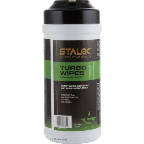 STALOC Turbo Wipes  feuchte Reinigungstücher  80 Putztücher im Eimer