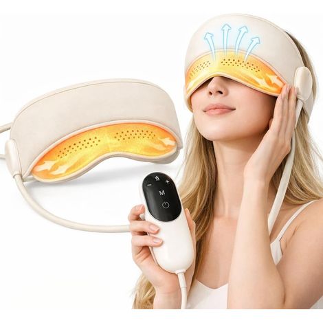Massageur de tête avec chaleur, Massageur de tête pour les maux de tête, Massageur pour les yeux et le cuir chevelu, Appareil de massage axé sur le confort, 3 niveaux de chaleur, 4 modes de massage