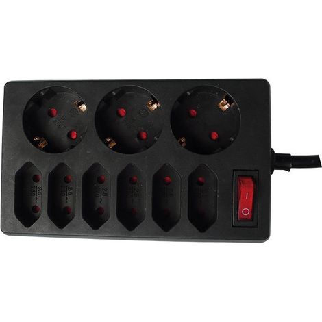 Regleta REV Supra-Line 3+6 enchufes blanca 3500W 250V (1/2)