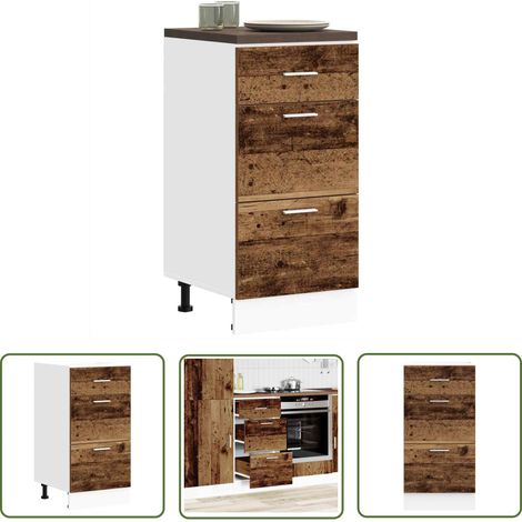 vidaXL Armoire de plancher vieux bois 40x46x81,5 cm bois d'ingénierie (1/5)