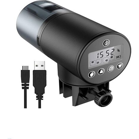 Alimentador automático para peces de acuario - Alimentador multifuncional ajustable para peces de acuario con rejilla (1/5)