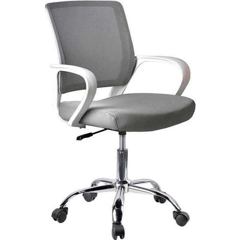Silla despacho de diseño moderno giratoria elevable acabado gris, 53 cm(ancho) 79/91 cm(altura) 49 cm(fondo) (1/2)
