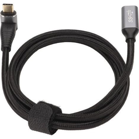 Câble USB C mâle vers USB femelle Câble USB C 3.1 mâle vers femelle PD100W Charge rapide 10 Gbit/s 4K à 60 Hz Câble (1/4)
