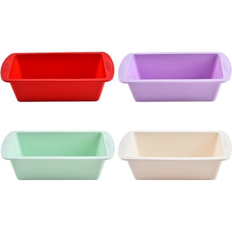 Stampo in silicone per torte - Set di stampi da forno - Per cuocere torte - Rivestimento antiaderente - 4 pezzi - Colori assortiti (1/5)