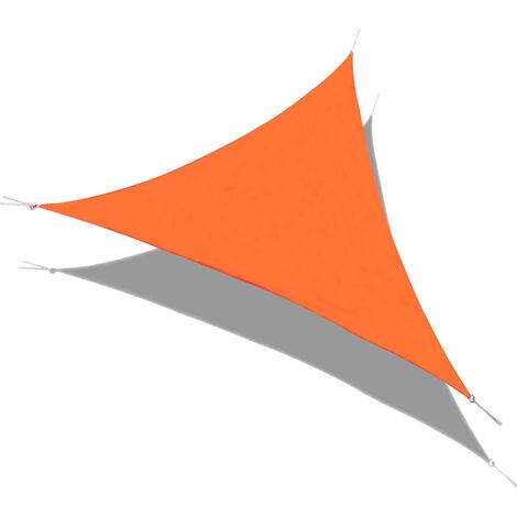 1 Voile d'ombrage triangulaire, Polyester imperméable, Blocage UV 95%, Anneaux en D acier, Jardin Terrasse Abri voiture (1/5)