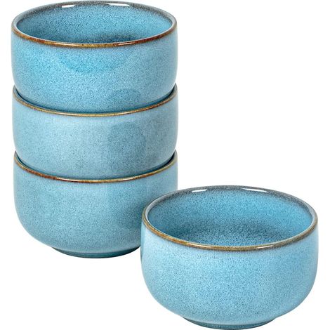 Assiettes creuses en grès – lot de 4