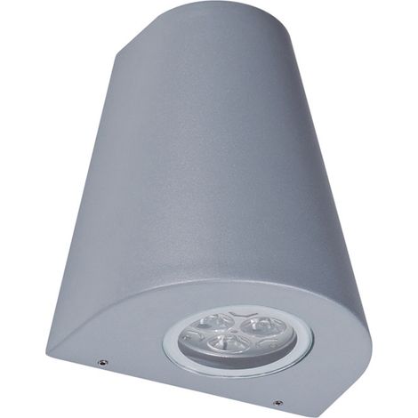 Aplique GANGES IP54 1xGU10 Metal+cristal Gris