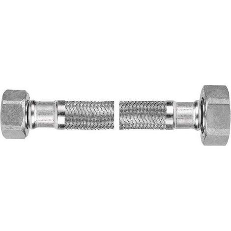 Tubo flessibile in treccia d'acciaio 20 cm 1/2" tenuta femmina-femmina (1/4)