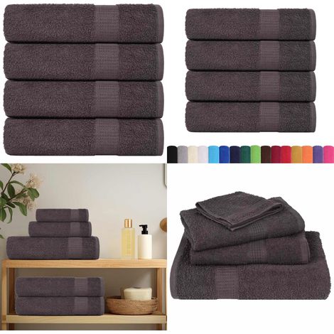 vidaXL Badetücher 4 Stk. Anthrazit 100x150 cm 360 g/m² 100% Baumwolle (1/5)