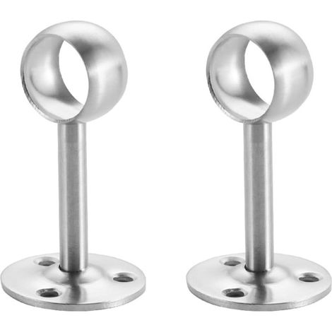 Supports en acier inoxydable pour barre d'armario, 2 unités (1/5)
