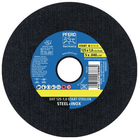 Disque de coupe PFERD EHT 125-1,0 MM BOÎTE (50) 50 pièces