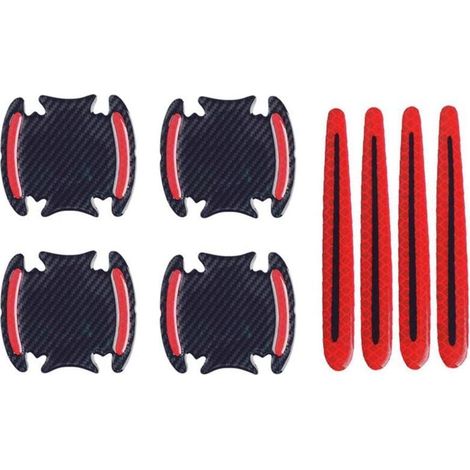 Online Store 8PCS Autocollants réfléchissants de sécurité de voiture, autocollants de cuvette de porte, poignées de porte, autocollants réfléchissants de rétroviseur, autocollants réfléchissants de ca (1/4)