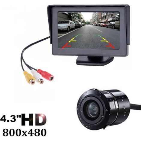 Kit de système de caméra de recul fil pour voiture / camion / fourgonnette / pick-up / camping-car 4.3 `` système de recul de vue arrière de moniteur