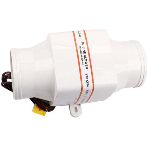 Ventilateur de cale marin en ligne de 3 pouces, ventilateur de Ventilation puissant et silencieux pour Yacht, bateau, camping-car (24V) (1/4)