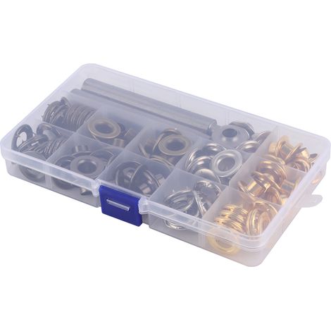 Kit Oeillet 5 Dents 9.5mm - Outil Manuel Fer - Pour Cuir Vetements Toile - Set Complet Avec Boite (1/5)