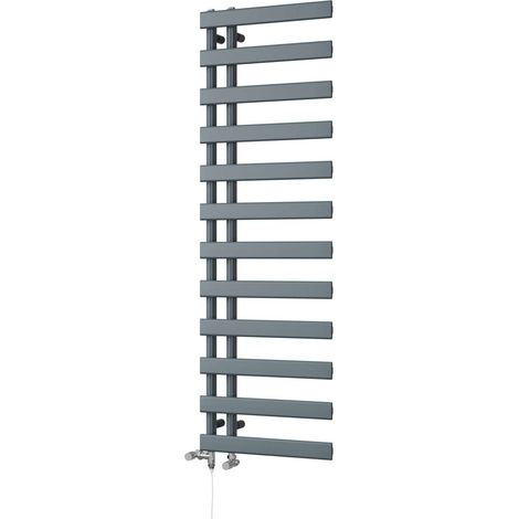 Agar - Anthracite Dual Fuel Towel Rail H1564mm x W500mm Standard (1/3)