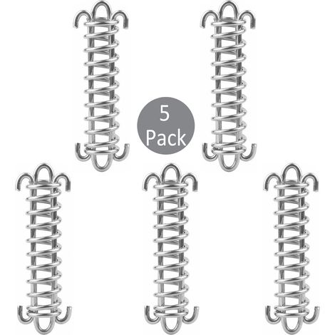 Kit de fixation Dailygoods 5 pièces en acier inoxydable avec crochets à ressort pour voiles d ombrage et tension de tente durable pour installation extérieure (1/5)