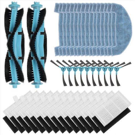 Pour aspirateur robot Ultenic D10 : brosse principale latérale, filtre HEPA et chiffon de nettoyage (1/5)