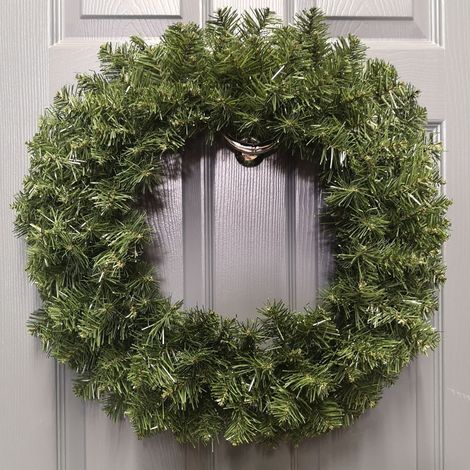 60cm Imperial Pine Christmas Door Wreath in Plain Green (1/5)