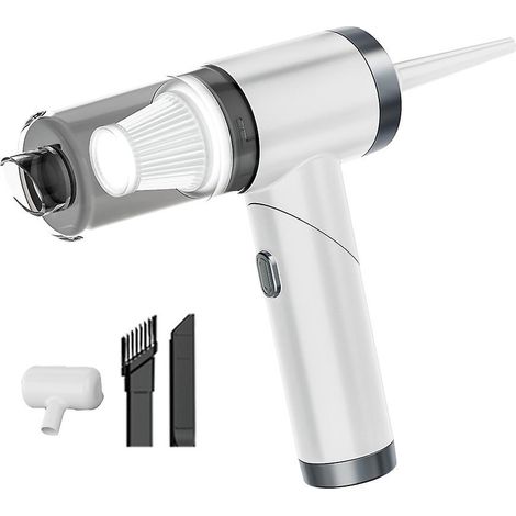 Car Wireless Vacuum Cleaner Multifuncional Inflator 120W High Power Cordless Home Appliance Vacuum H-White