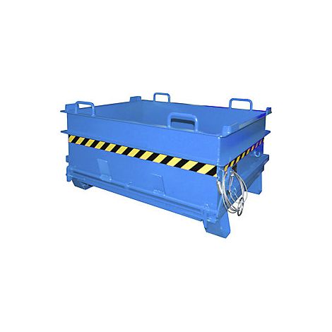 Bauer Baustoffcontainer BC 500 (Steinklammer-Entriegelung), lackiert, Lichtblau