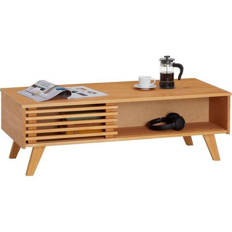 Table basse SEAN Finition cirée/coloris antique