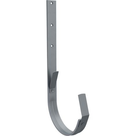 ZAMBELLI Dachrinnenhalter verzinkt Rinneneisen, Rinnenhalter für Dachrinne halbrund, einfach montiert ohne löten, 150mm / 333/6 teilig, Anthrazit