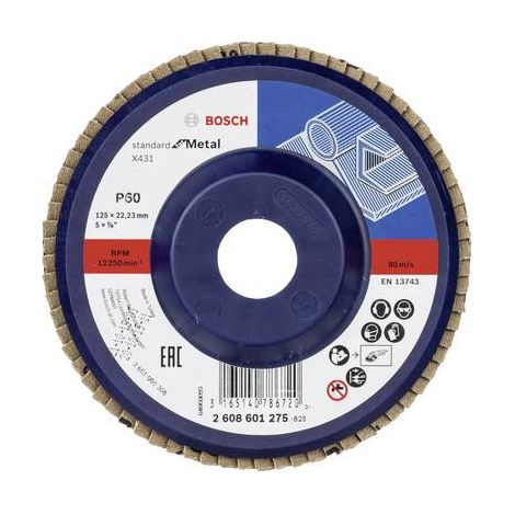 BOSCH 2608601275 PLATEAU À LAMELLE X431 STANDARD FOR METAL 125 X 23 MM 60 (1/2)