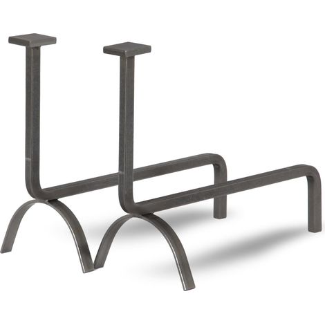 Le Marquier – Chenet porte-bûches en acier vernis – Dimensions 20x40x36 cm – Équipé de pastilles carrées pour stabilité – Certifié Origine France Garantie